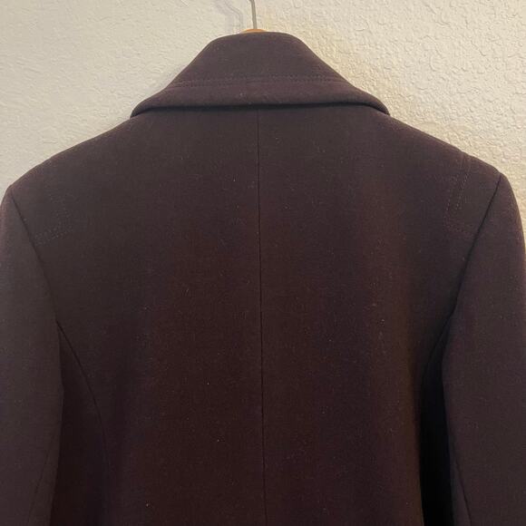 Jones New York Peacoat Size 6 Chocolate Brown Wool Cashmere Blend - Picture 6 of 15